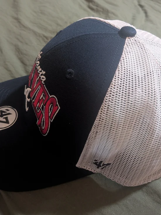 '47 Brand MLB Atlanta Braves Keystone Snapback Trucker Mesh Mens Hat Cap NEW - Picture 2 of 8